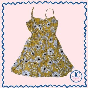 Floral Yellow Mini Dress